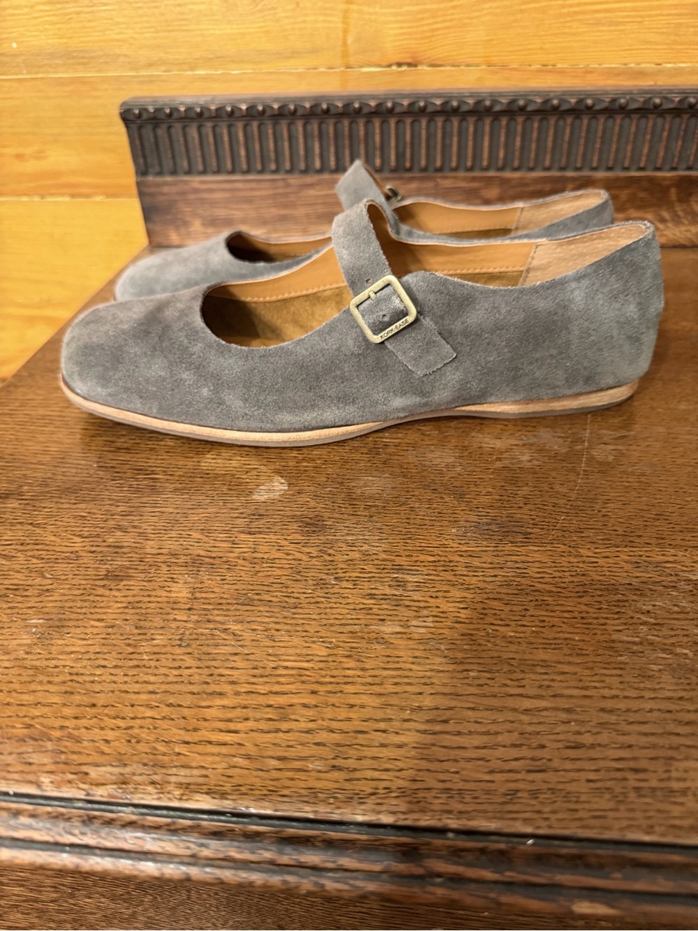 Kork-Ease Women’s Gray Suede Mary Jane Flats - Picture 2 of 11